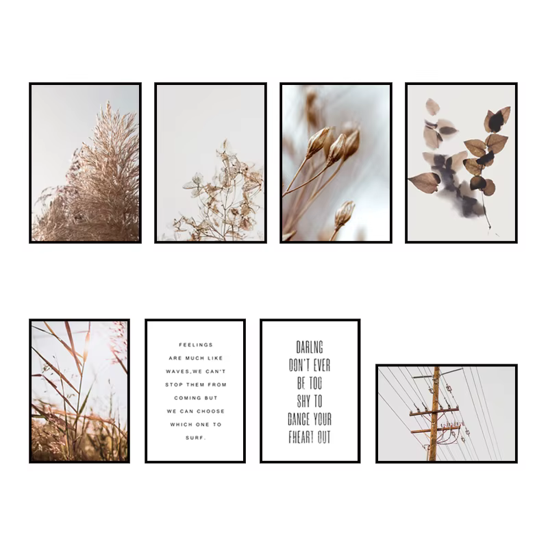 Ange Reed Nature Plante Toile Beige Paysage Peinture