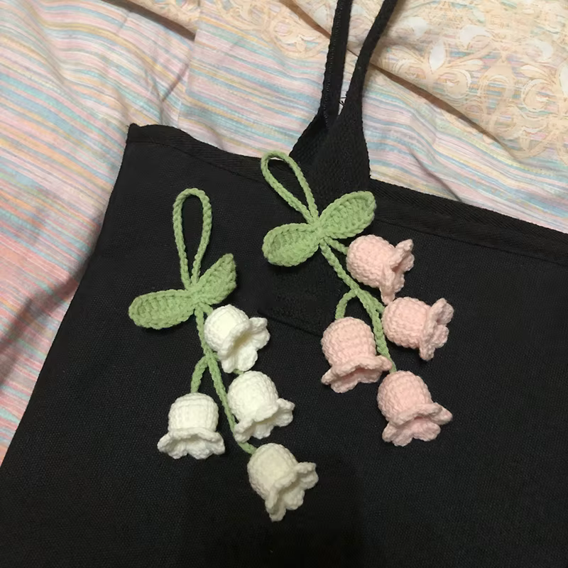 Porte-clés fleurs au Crochet de muguet