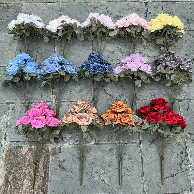 Bouquet de roses artificielles en diamant