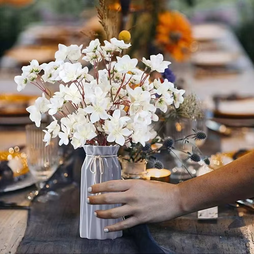 Fleurs artificielles Soie Peach Blossom Arrangement Accueil Salle De Mariage Table Partie OutdoorYard Jardin Festival BRICOLAGE DecorAccessories