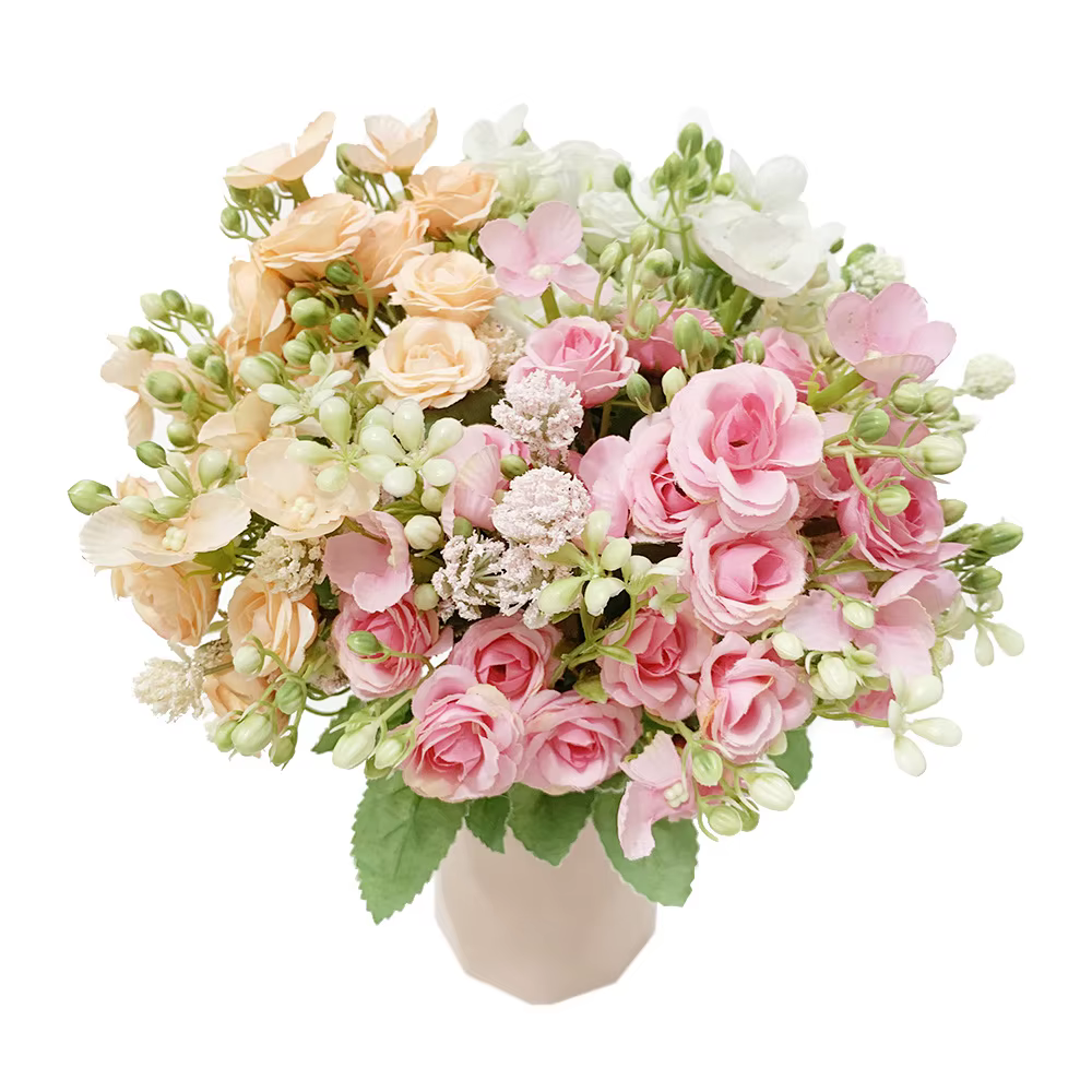 Belles hortensias artificielles pour décoration de jardin