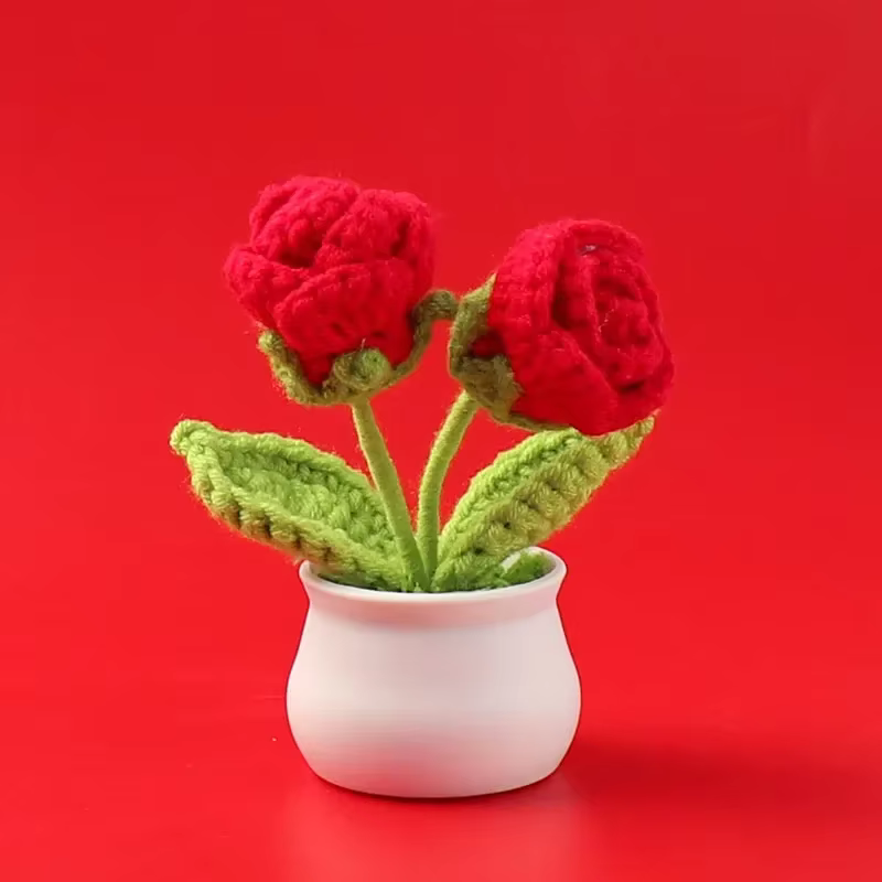 Crochet Rose fleur mignon à la main