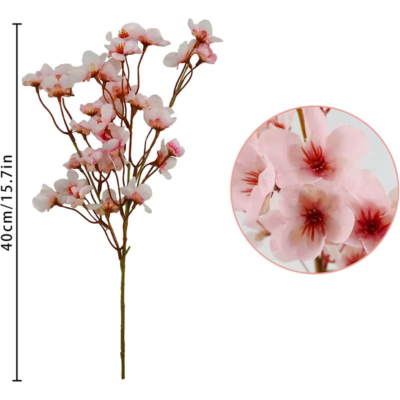 Fleur de cerisier artificielle rose 40cm