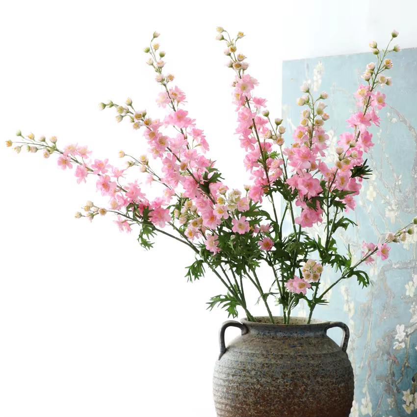1 pièces artificielle Larkspur Delphinium Ajacis Delbine Poisonweed fleurs en soie décor à la maison cadeau F1517