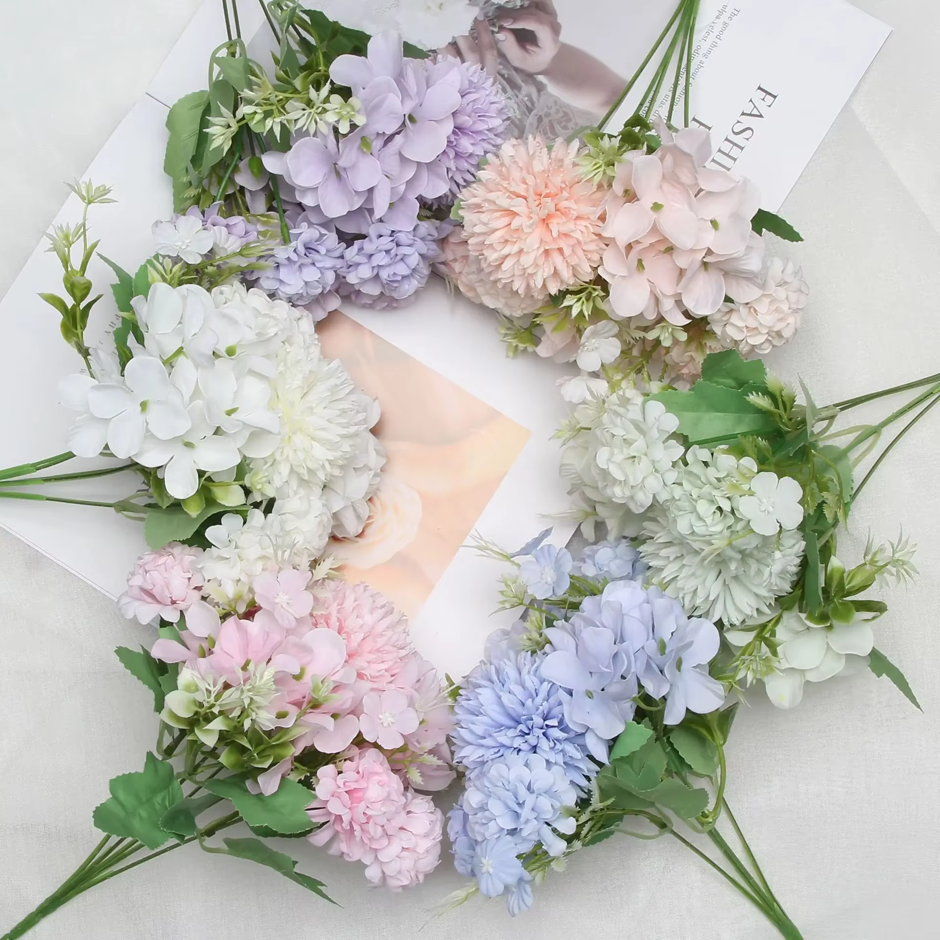 InjFlower-Fausse fleur pour décoration de mariage