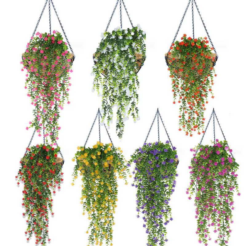 Plantes artificielles En Plastique Eucalyptus camélia Mariage Jardin Maison décoration Extérieure UV protection