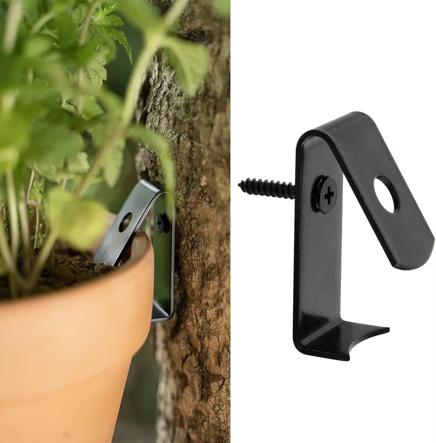 6 clips pour pots de fleurs