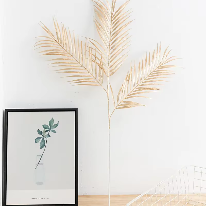 Fleur artificielle d'eucalyptus doré pour la décoration de la maison