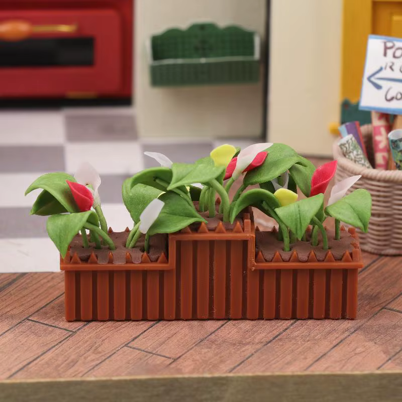 Plante en pot miniature Calla Lily 1:12
