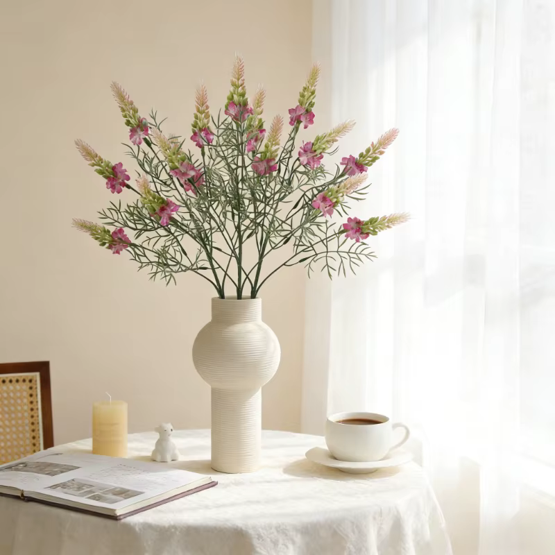 Fleur artificielle scandinave Lupine à tige unique de 24 pouces pour décoration minimaliste d'hôtels