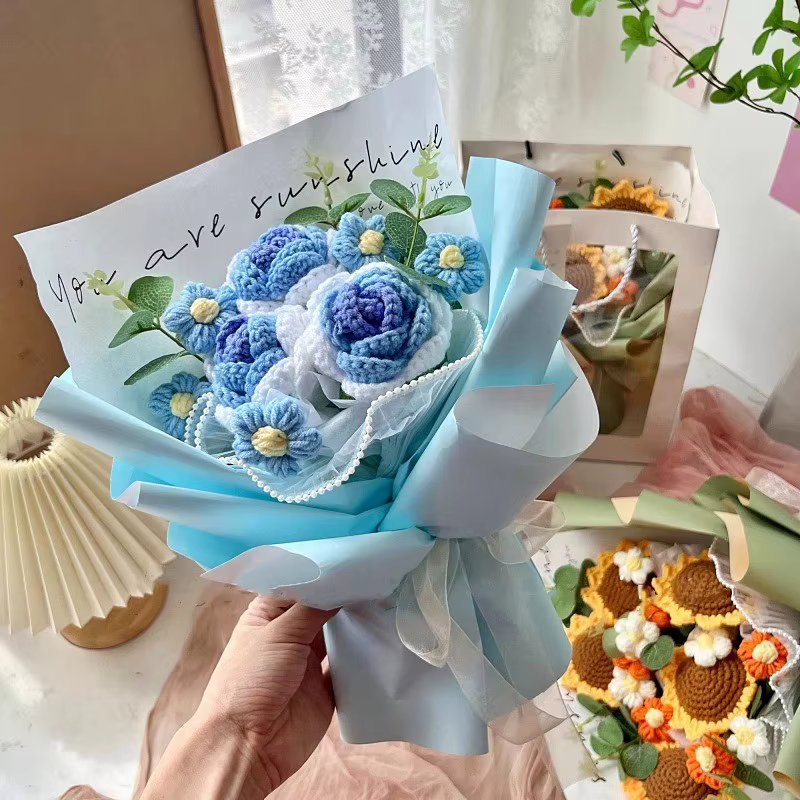 Bouquet de fleurs au crochet