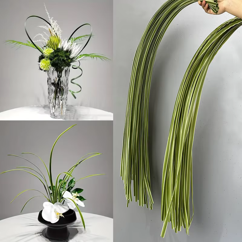 Tige de fleur verte foncée artificielle, 5 pièces, matériel Floral, accessoires de tige de fil faits à la main pour la décoration de la maison et du mariage