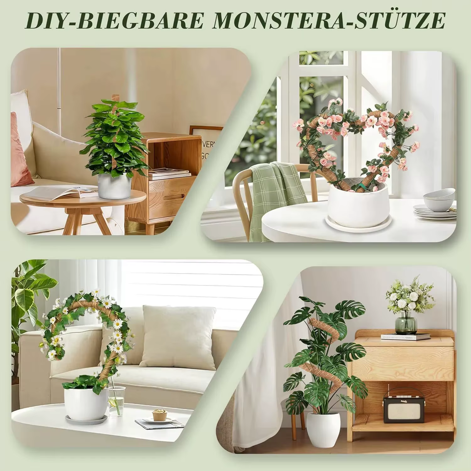 Bendable Plants Climbing Support Plant Moss Coir Pole Bottom