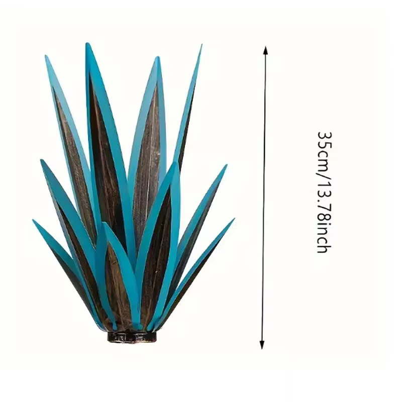Sculpture de paysage de tequila artificielle d'agave en métal