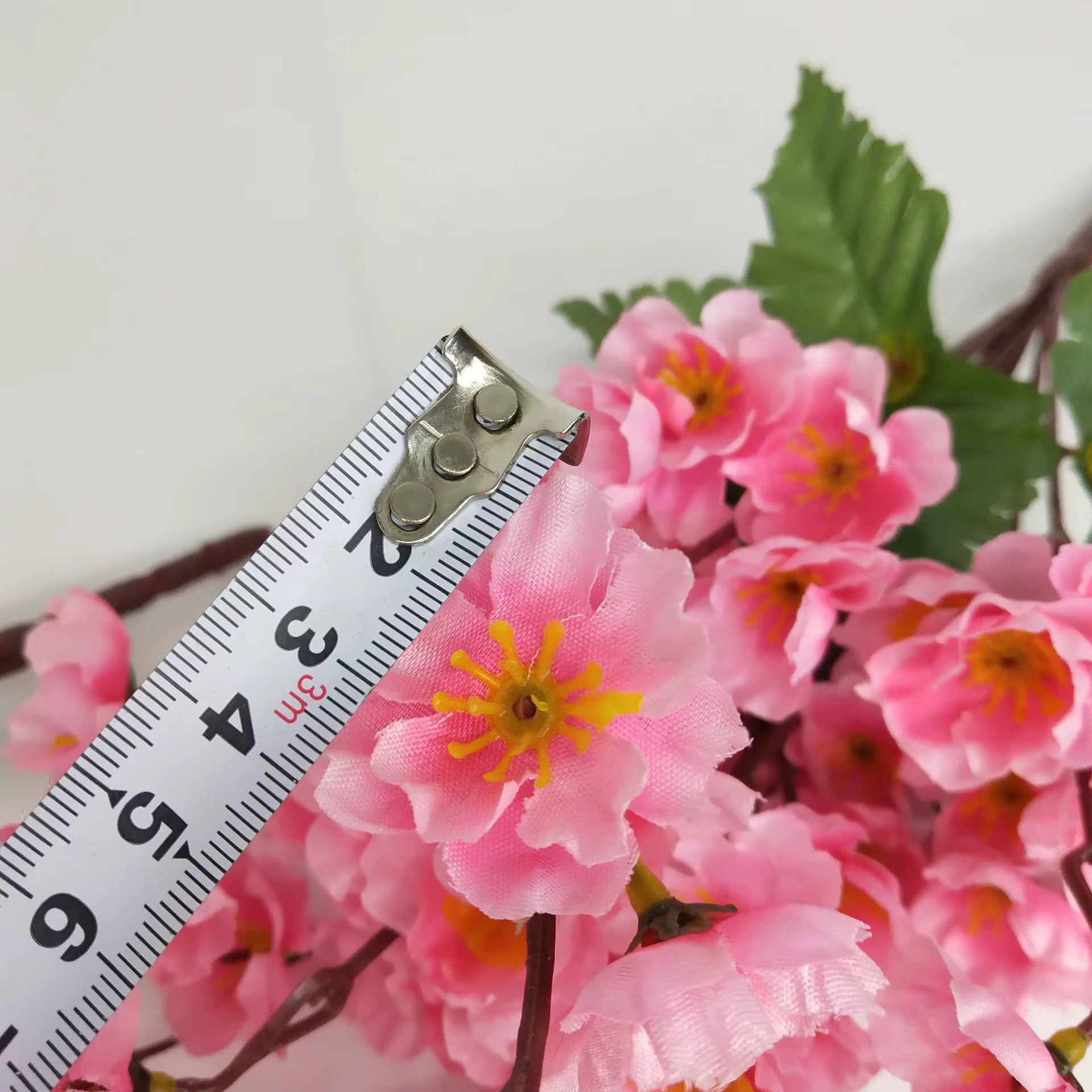 Bouquet de 9 fleurs artificielles de pêcher