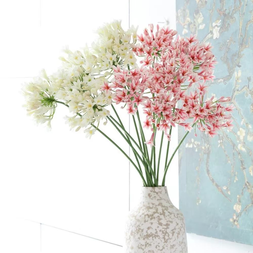 Branche de fleurs artificielles de luxe Agapanthus