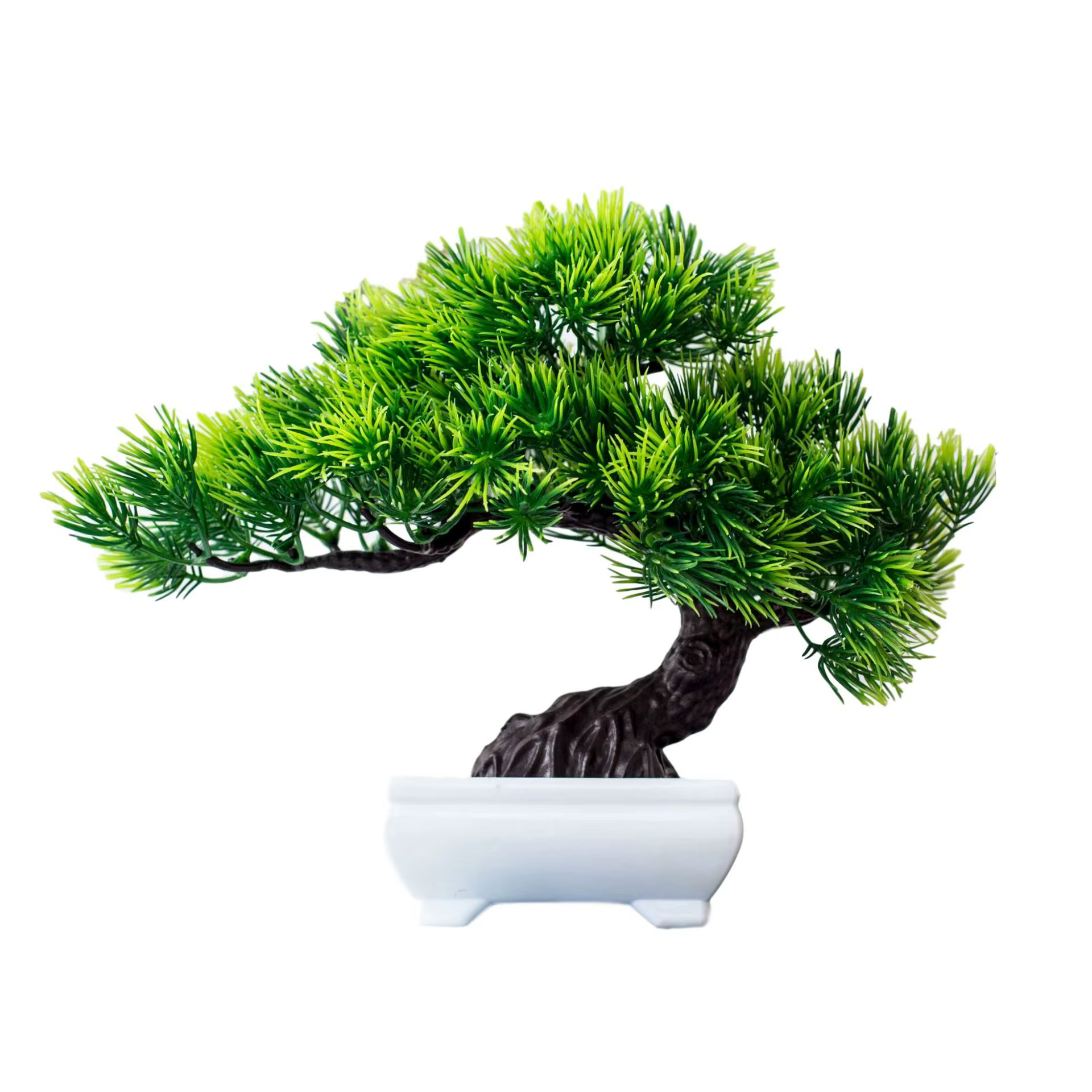 Plantes Artificielles : Arrangement de Bonsaï en Pot de Pin pour Accueil