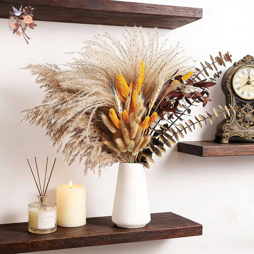 Bouquet de pampas séchées naturelles