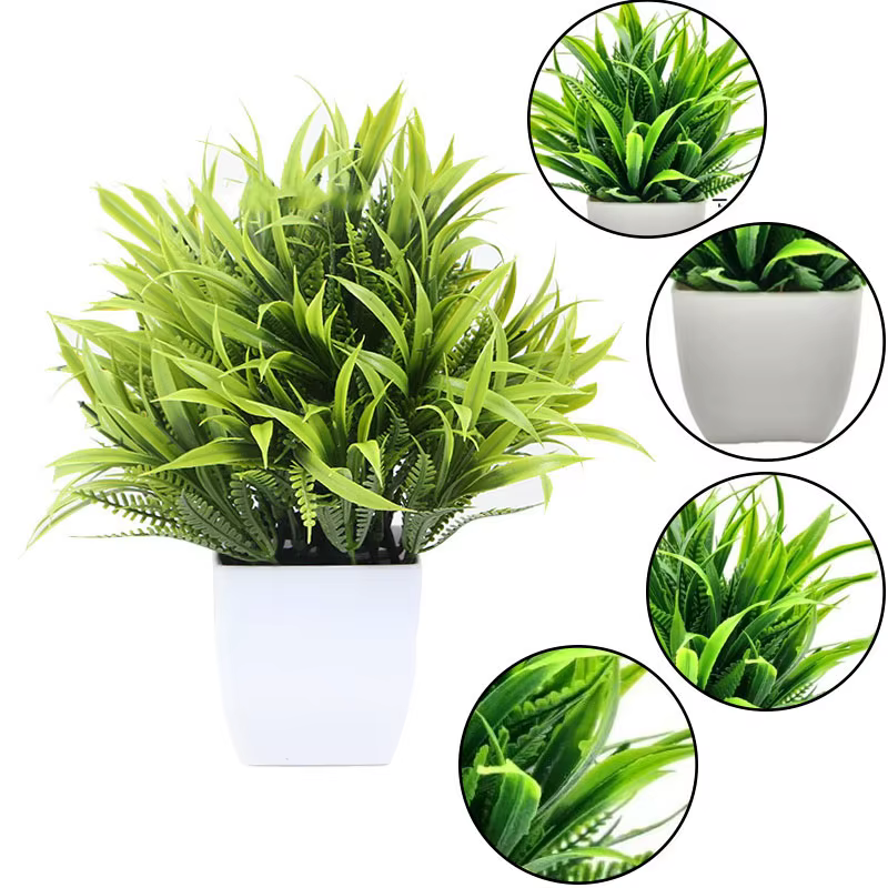 Bonsaï artificiel vert fausse plante Eucalyptus