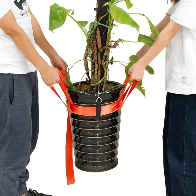 Sangle levage plante déménageur en pot pour simplifier manipulation des objets lourds