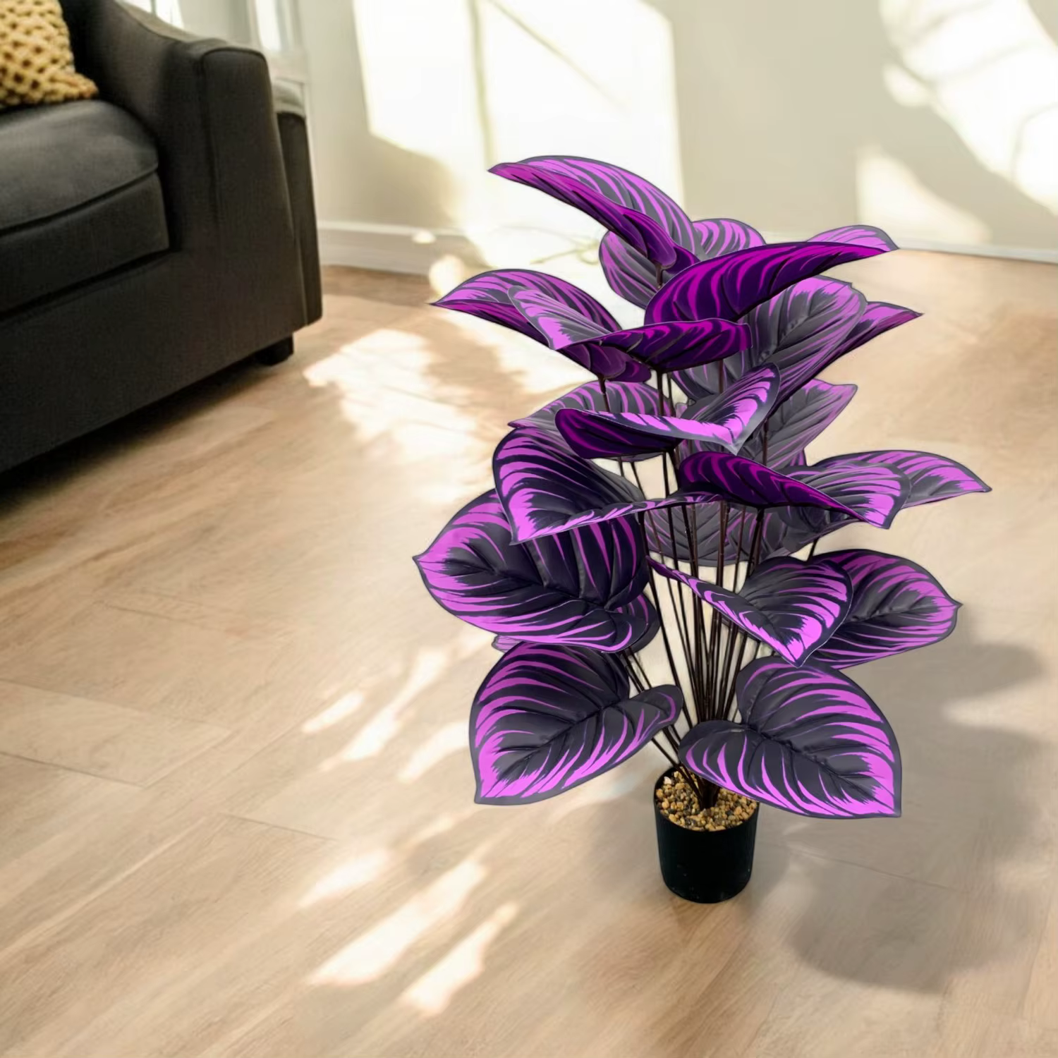 Plantes artificielles violettes élégantes