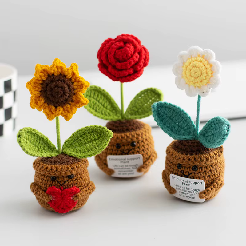 Fleur au Crochet, support émotionnel positif et amusant