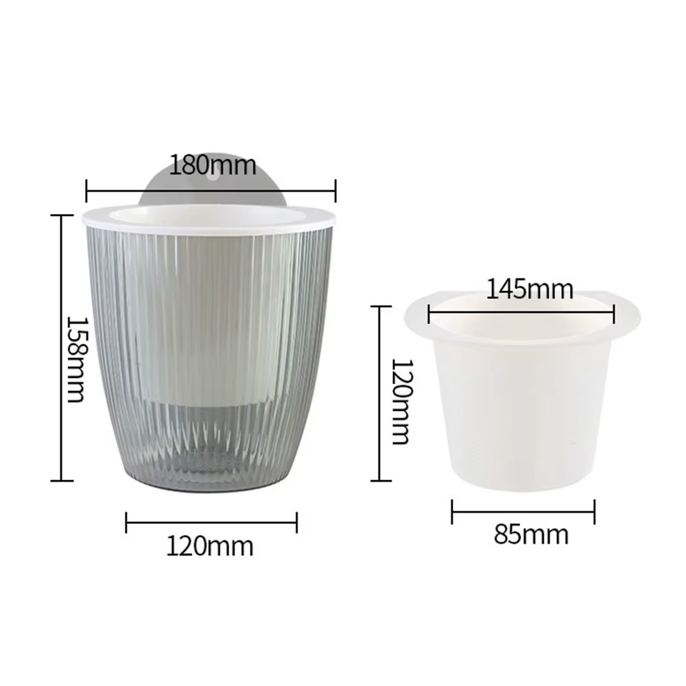 Pot de fleur à arrosage automatique avec trou de Drainage