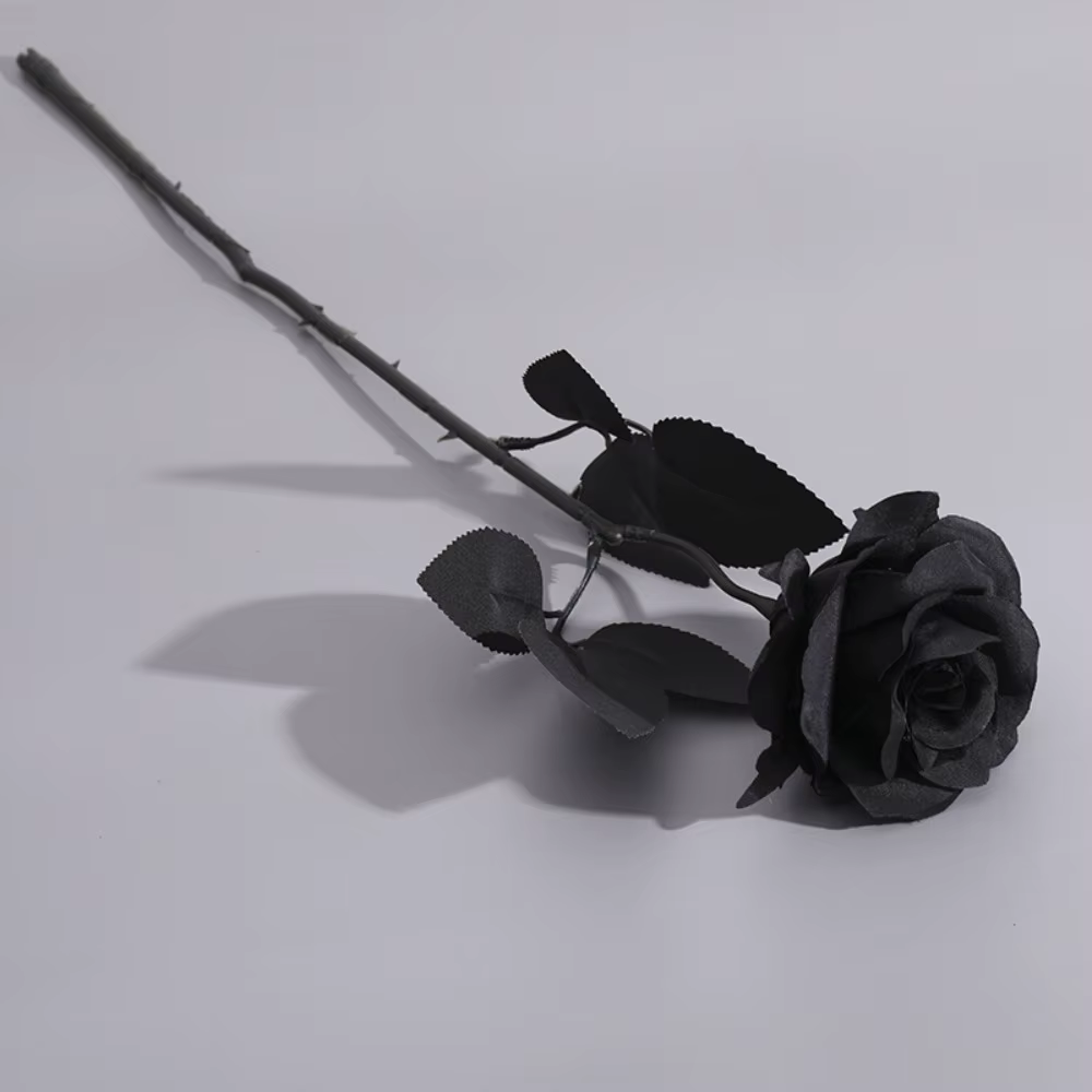 Roses artificielles noires pures