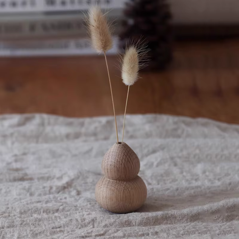 Vase en bois japonais pour fleurs