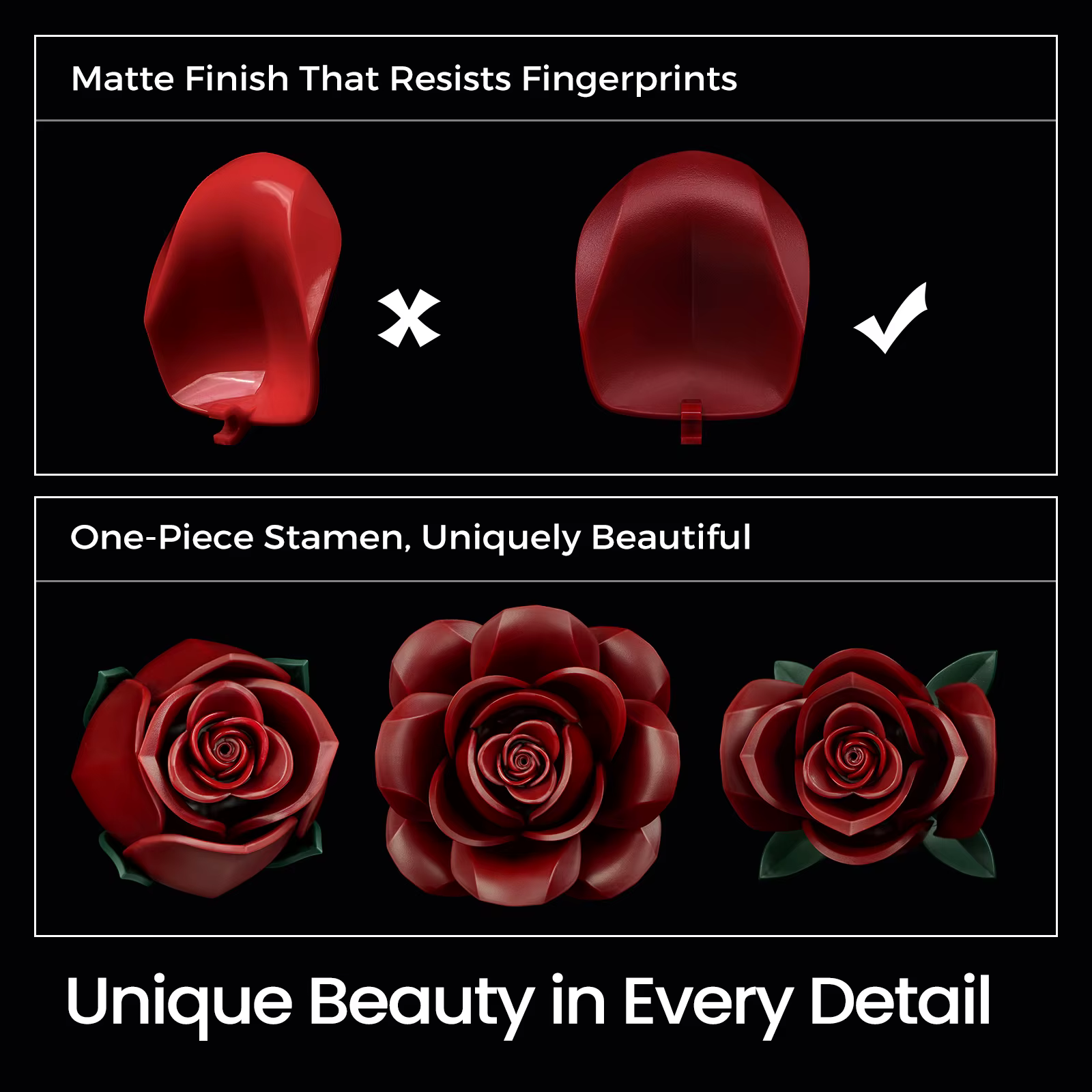 Roses Flowers Bouquet Building Set Botanical Dark Gothic Decor Home Office Blocks Toys for Adults Mom Birthday Gifts