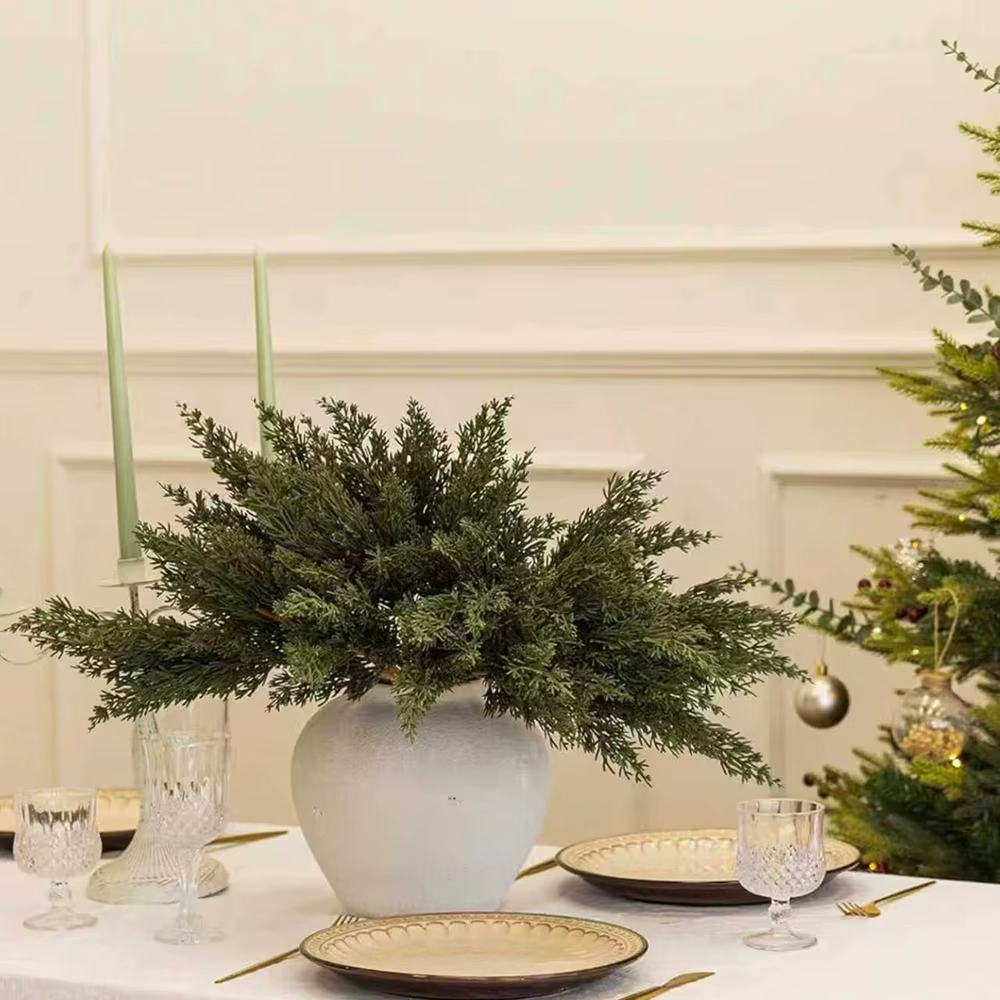 Plante artificielle Feuilles De Noël Arbre Partie Maison Chambre Décoration De Table En Plein Air Cour Jardin Matériel De Mariage Fleur Bricolage Cadeau Boîte