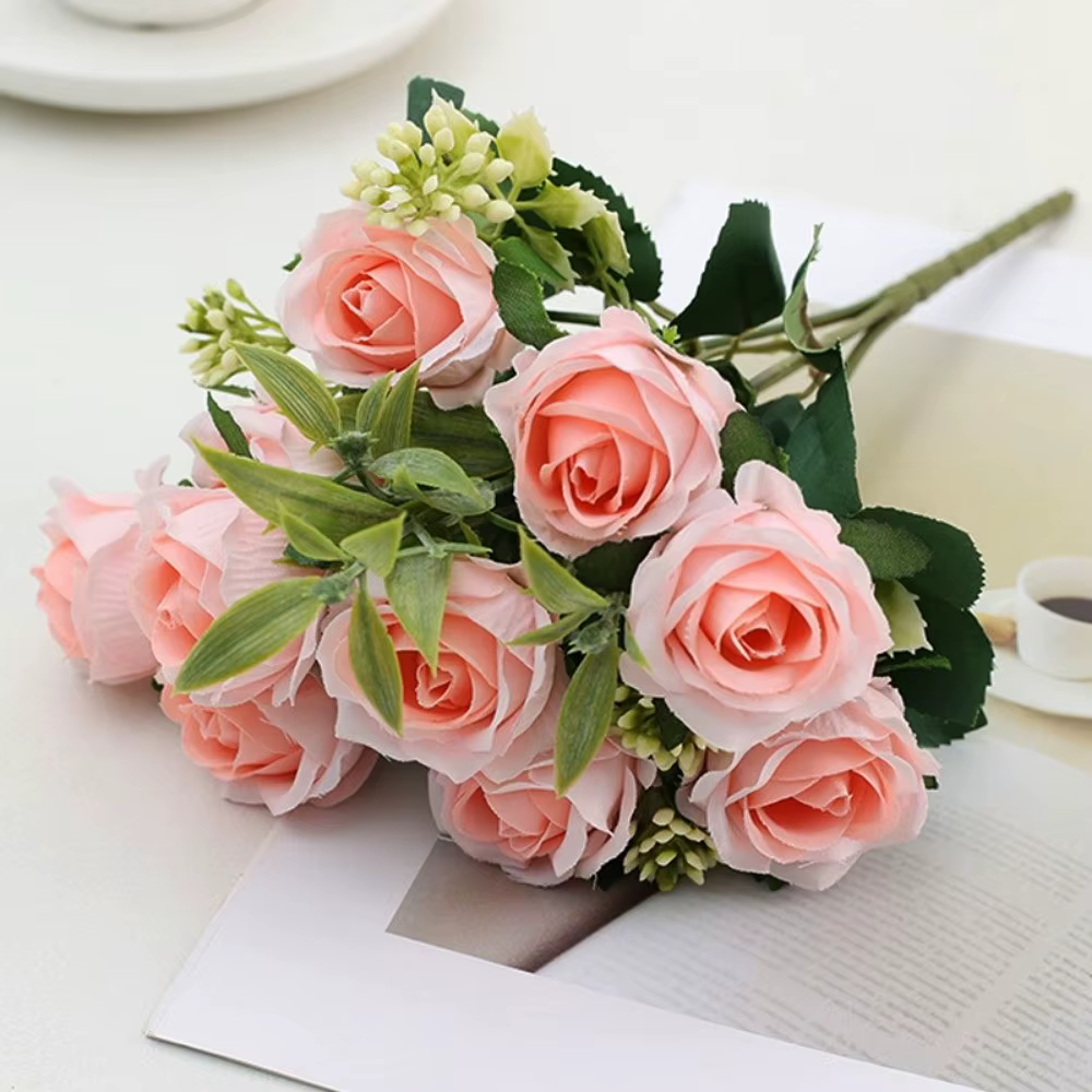 10 Têtes de fleurs artificielles réalistes