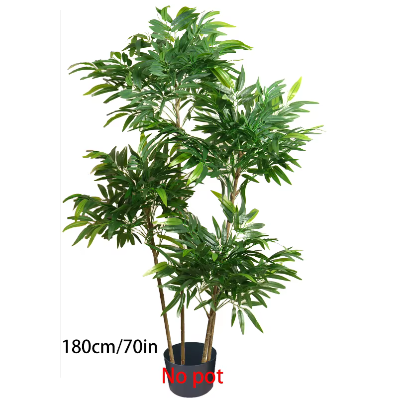 Grandes feuilles de bambou artificielles de 80-180 cm