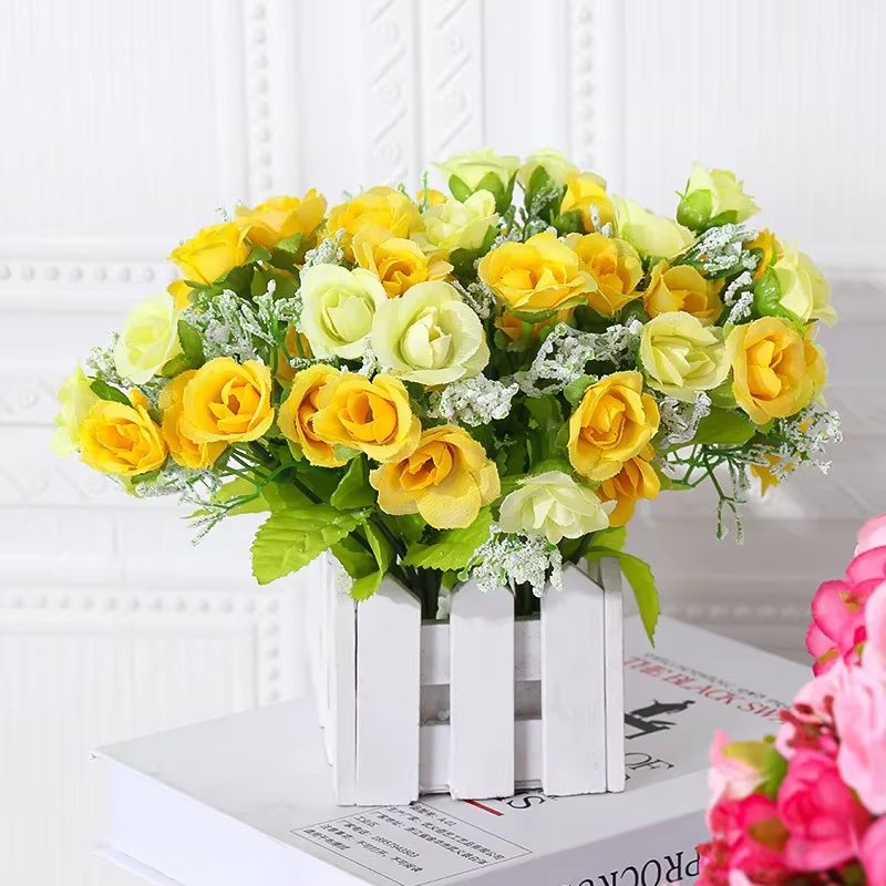 Bouquet de roses simulées