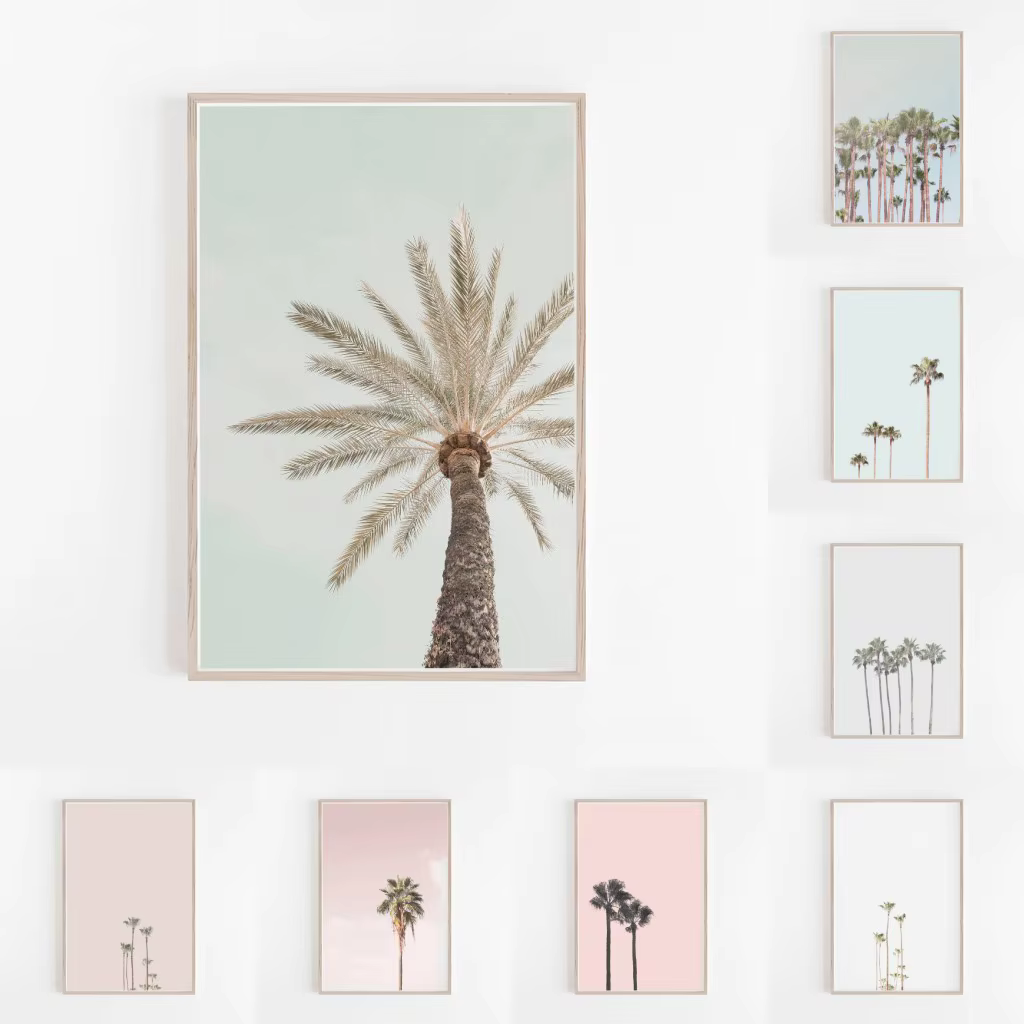 Peinture sur toile pastel botanique moderne
