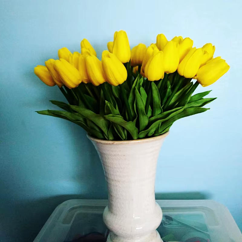 3/5/10/15/20 pièces tulipes fleurs artificielles vraie touche fleur Bouquet