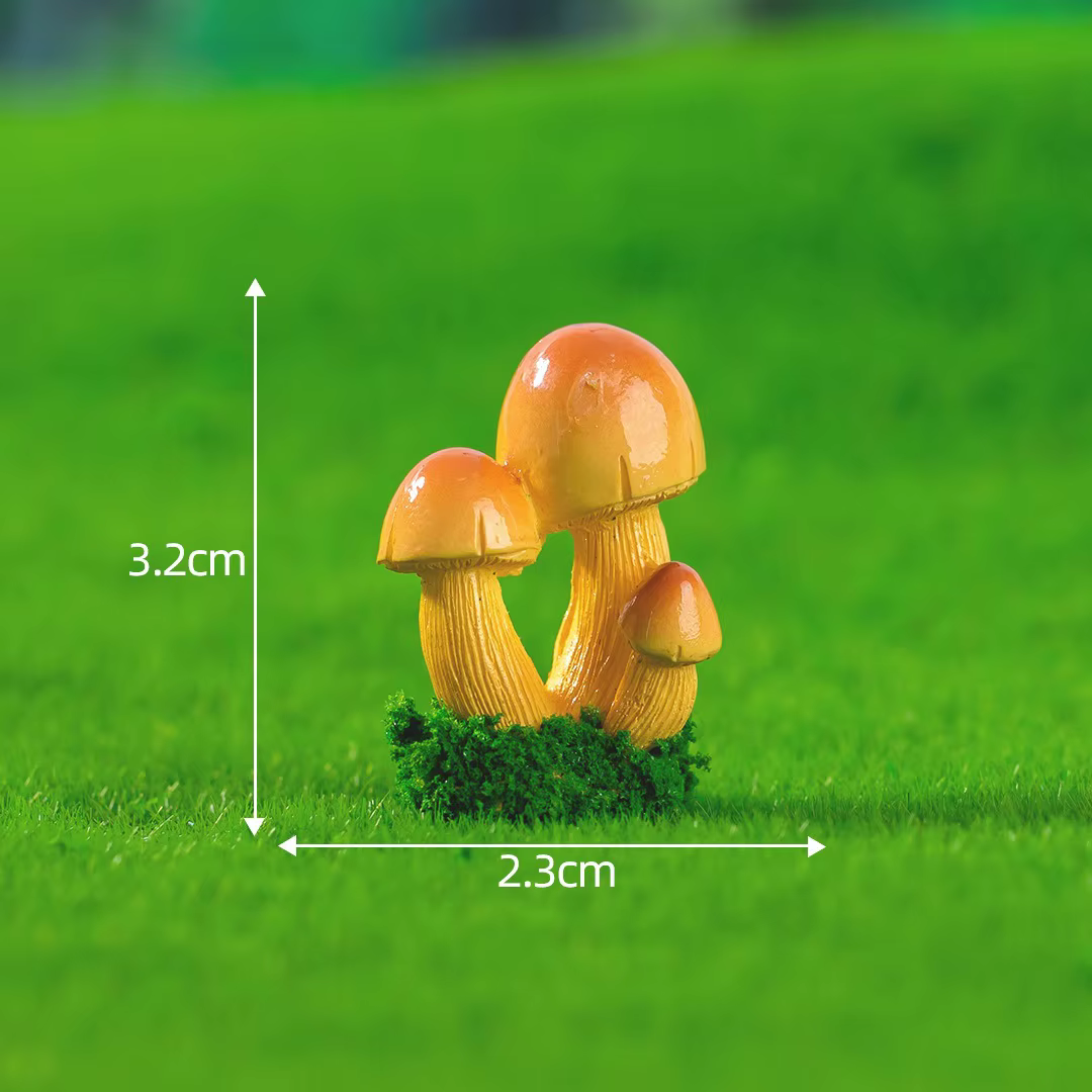 Ensemble de champignons et de plantes succulentes artificiels colorés - Ornements miniatures pour terrarium