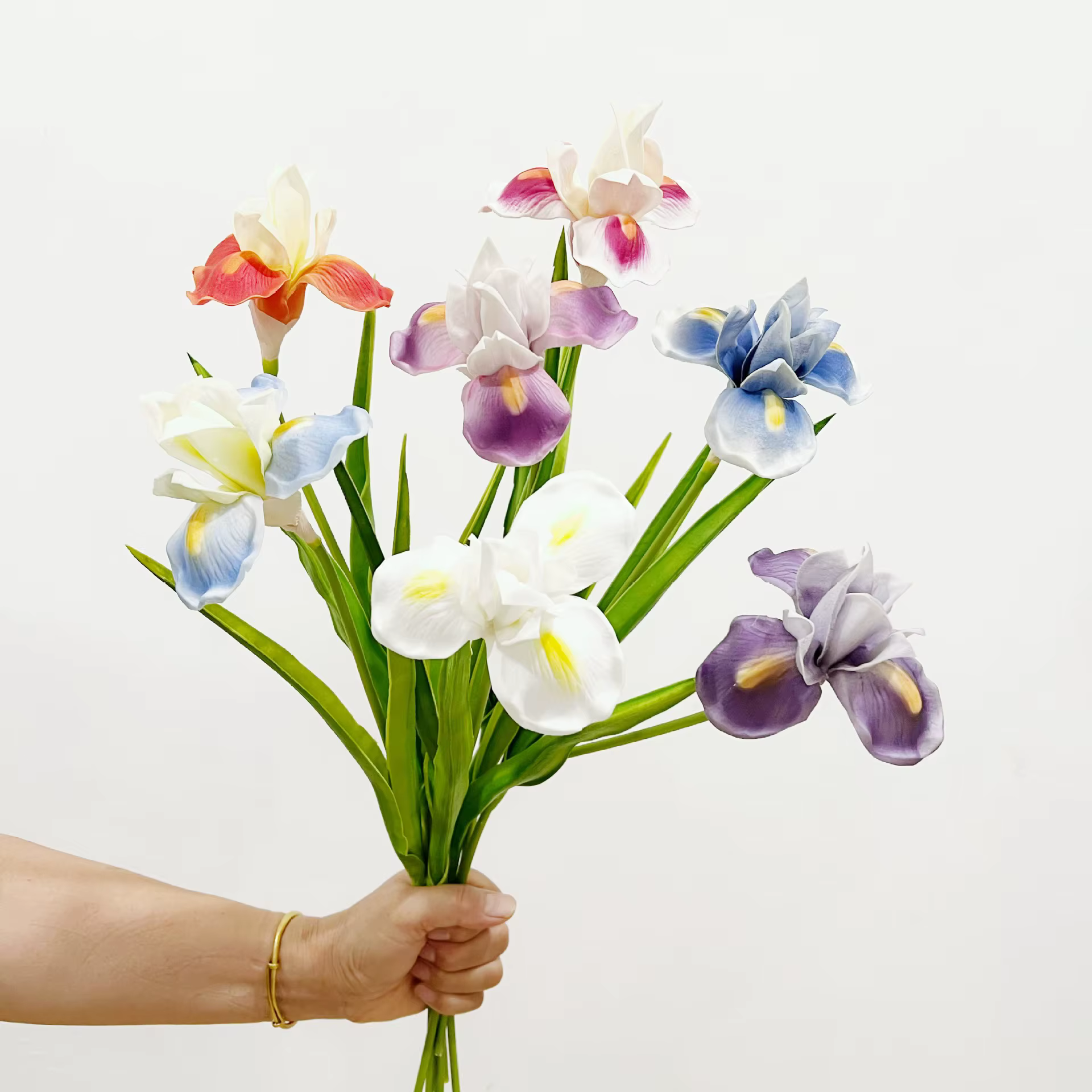 Fleurs d'iris artificielles de haute qualité de 21