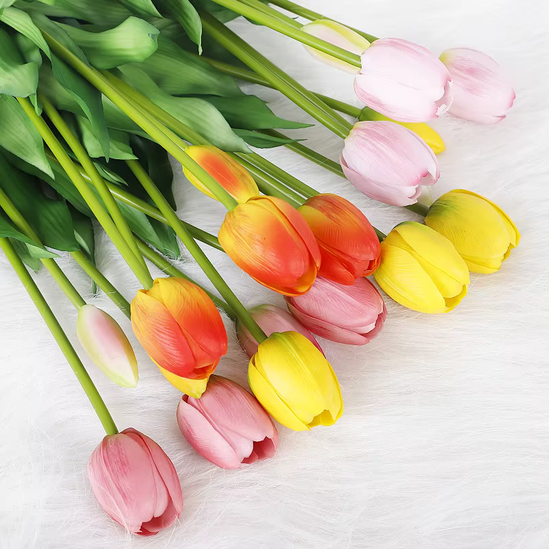 Fleurs tulipes artificielles en PU