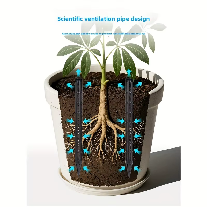 Tubes d'aération pour plantes en pot