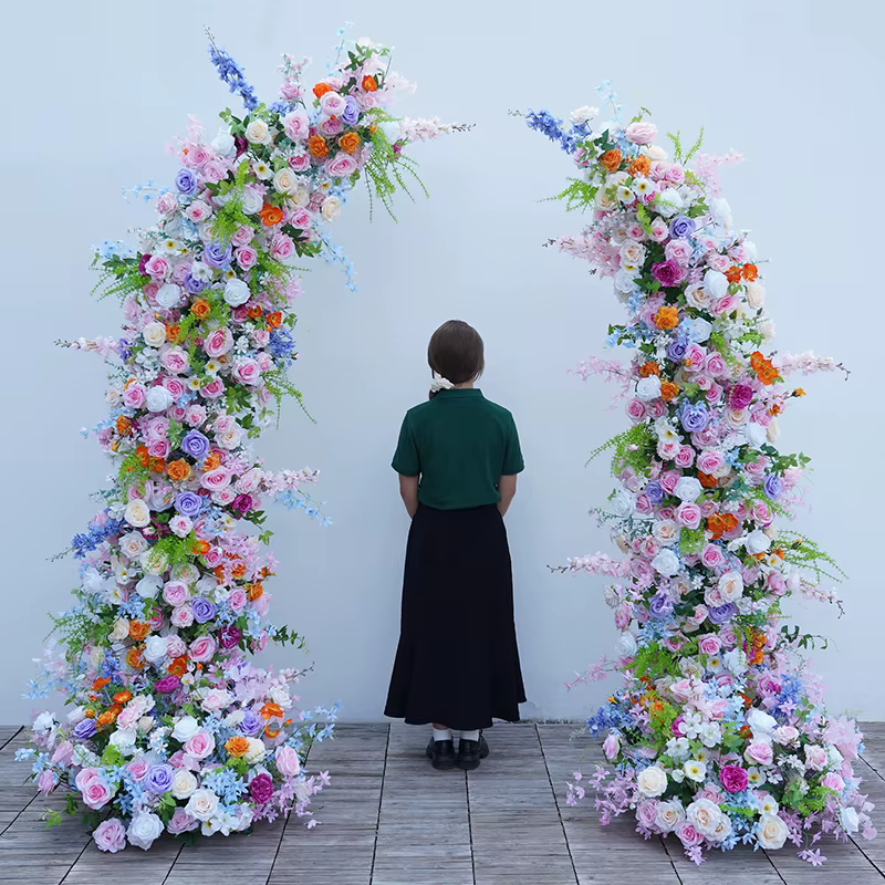 Arc en corne de Rose verte colorée romantique