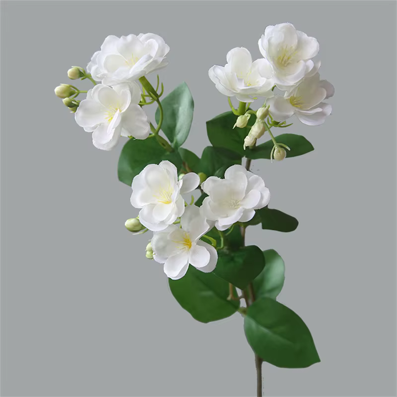 Fleurs artificielles en soie blanches de jasmin