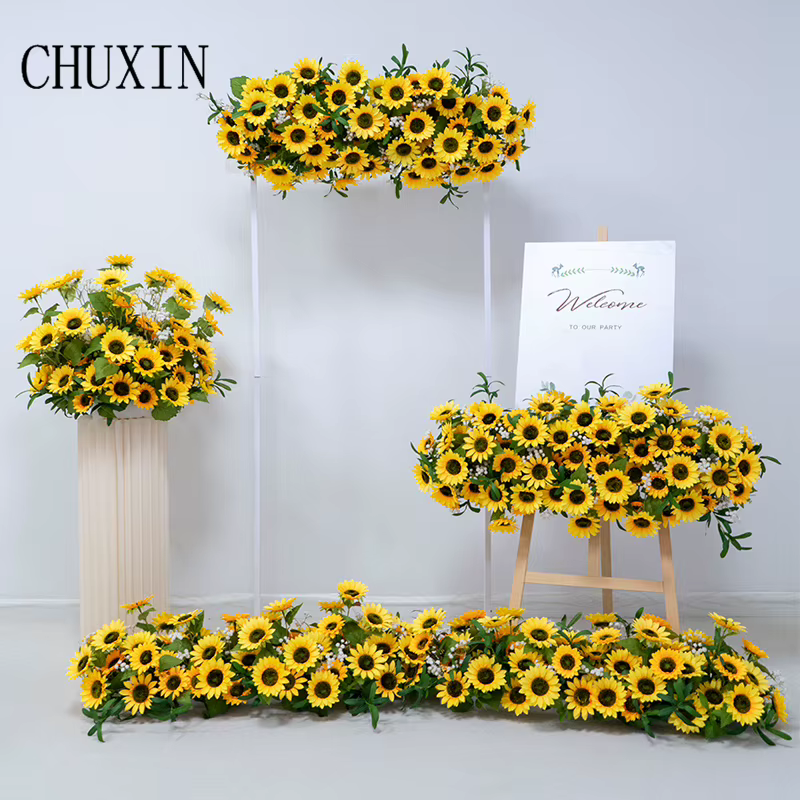 Toile de fond de mariage en tournesol