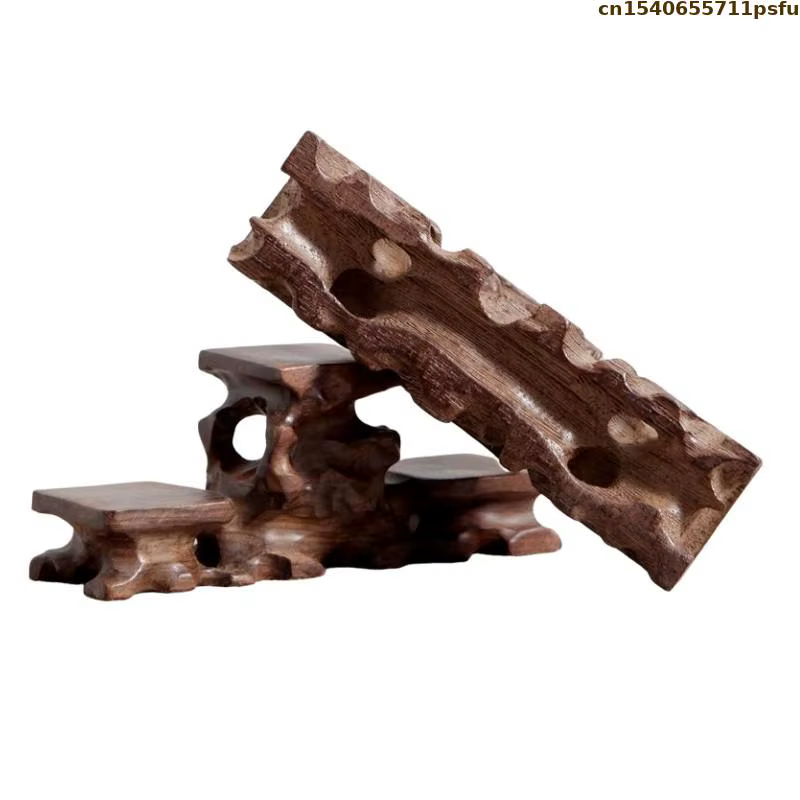 Support de table en bois massif naturel pour vase