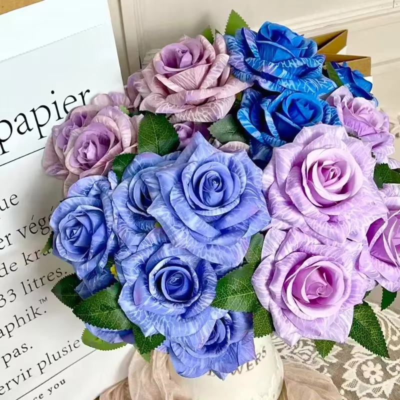 Roses de déesse artificielles en soie