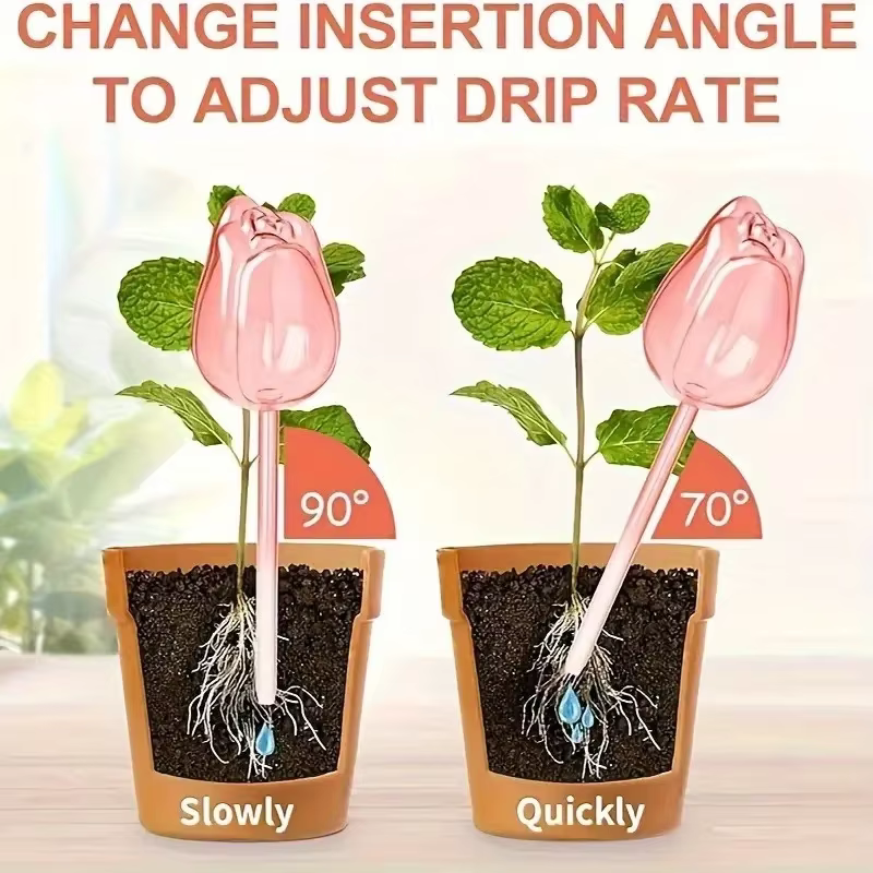 Dispositif d'arrosage créatif pour plantes de jardin Tulip
