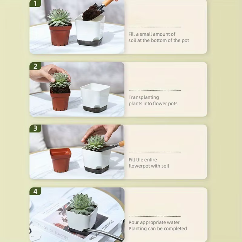 Pot de plantes à arrosage automatique