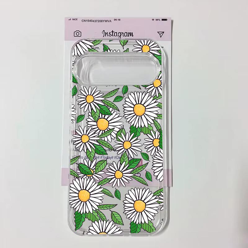 Coque de téléphone à motif de feuilles de fleurs de marguerite, étui en TPU souple et transparent pour Google Pixel 10 9 Pro XL 8 Pro 6 7 7A 8A 5G