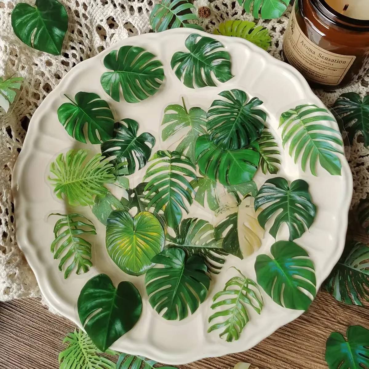 Autocollants transparents en PET pour plantes