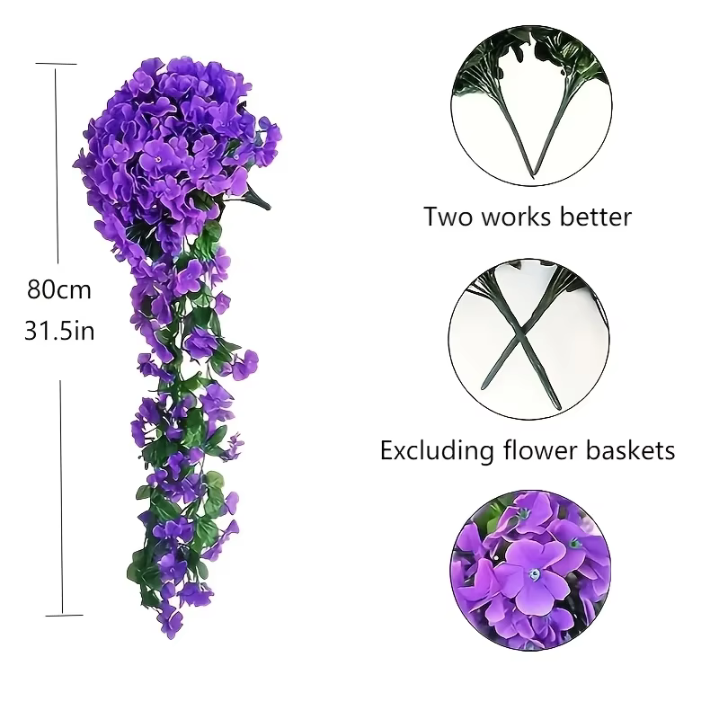 Fleur artificielle violette de 70 cm pour fête